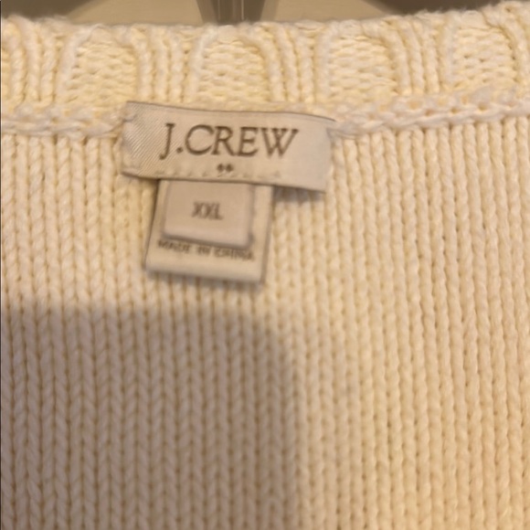 J Crew Cable Knit Cream Sweater - Picture 2 of 5
